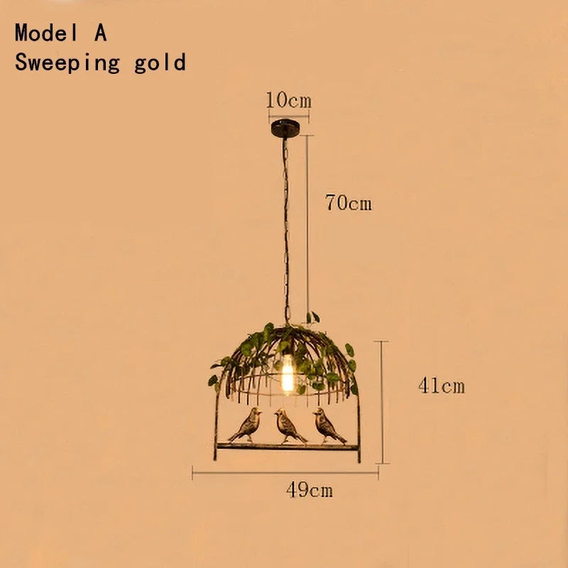 lustre industriel rétro pour plantes en pot créatif