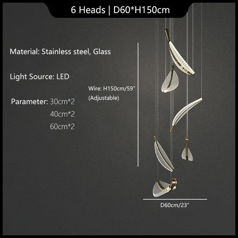 lustre suspendu en verre design pour intérieur élégant