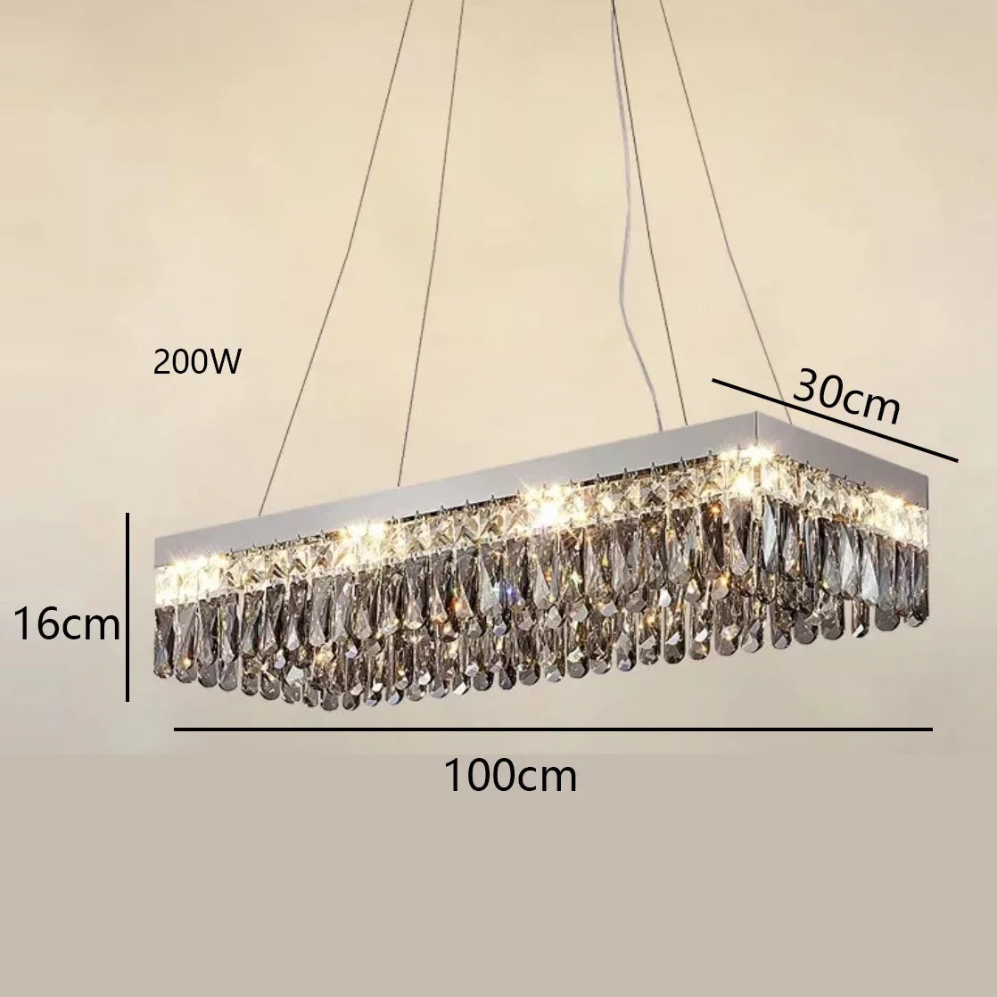 lustre moderne en cristal led design élégant pour décoration intérieure