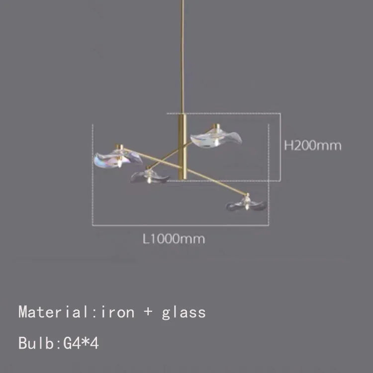 lustre en verre suspension métal ampoule g4 hauteur ajustable