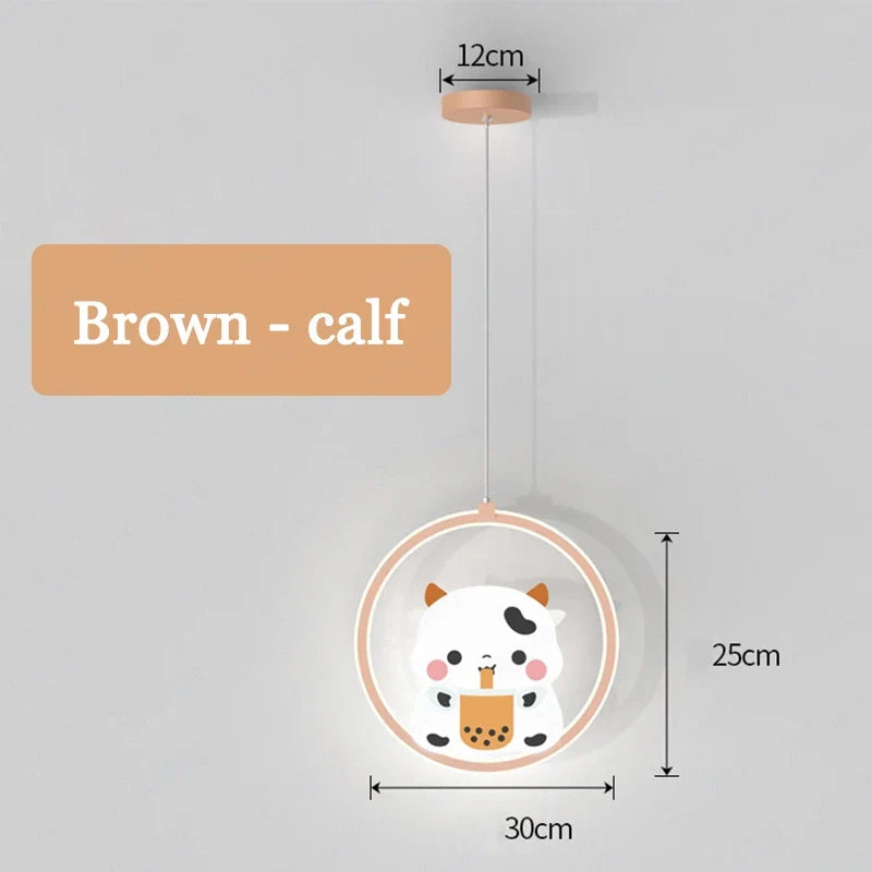 suspension mignonne vache ours rose pour chambre enfant