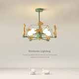 suspension girafe en bois à led pour enfants