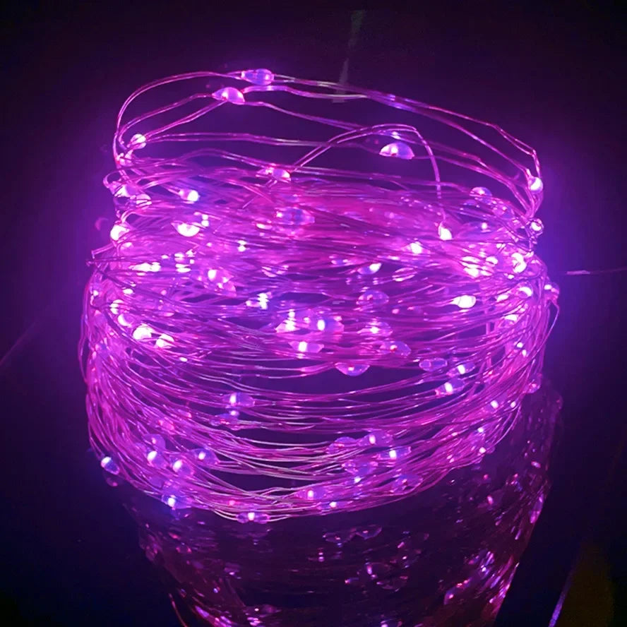 guirlande lumineuse led en fil de cuivre pour fêtes et décorations