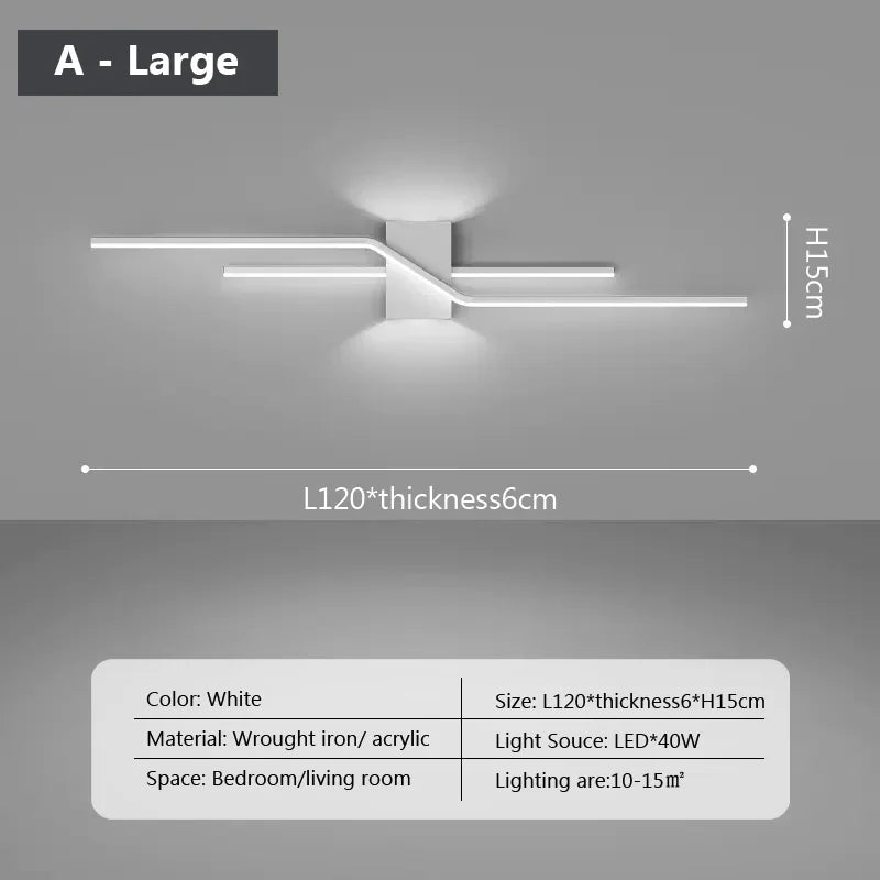 Applique murale LED modernes noir blanc maison intérieur éclairage applique murale