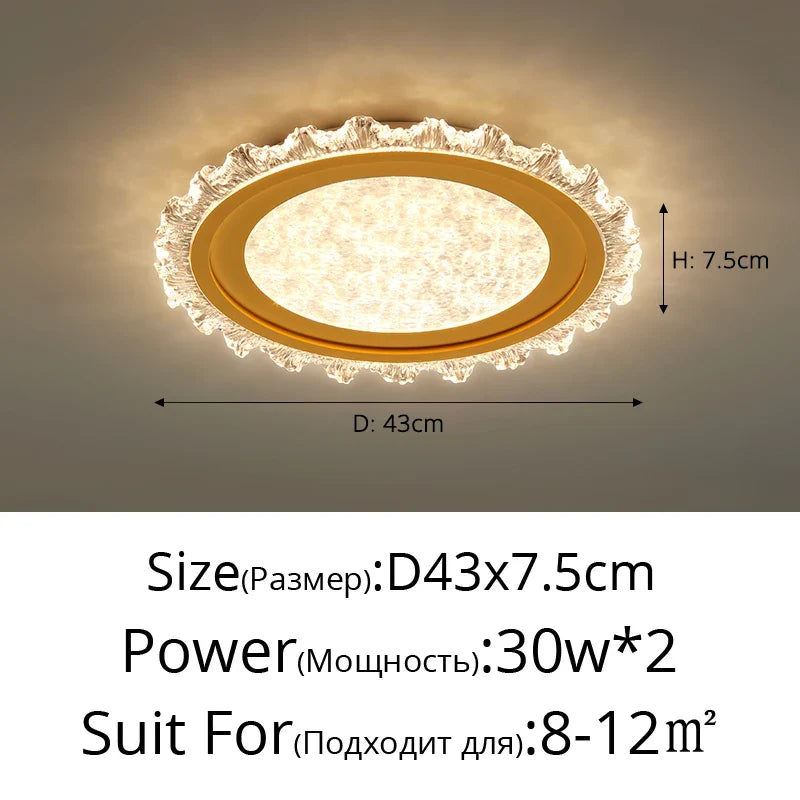 plafonnier moderne en cristal pour éclairage décoratif élégant