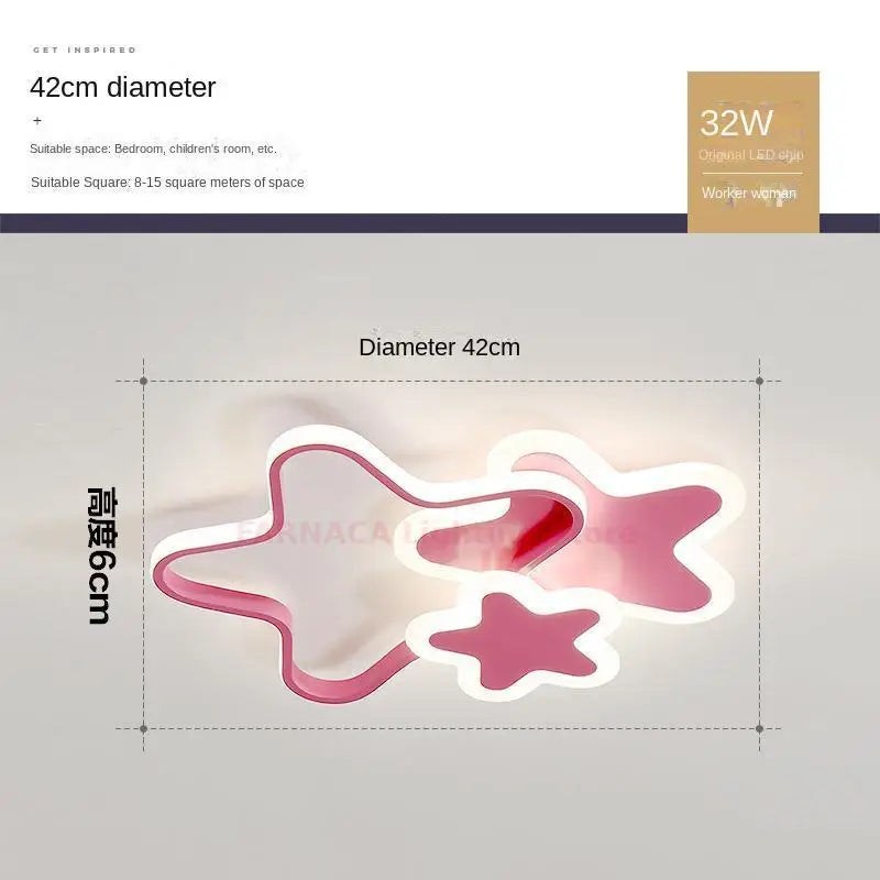 plafonnier moderne en led étoiles pour ambiance chaleureuse et romantique