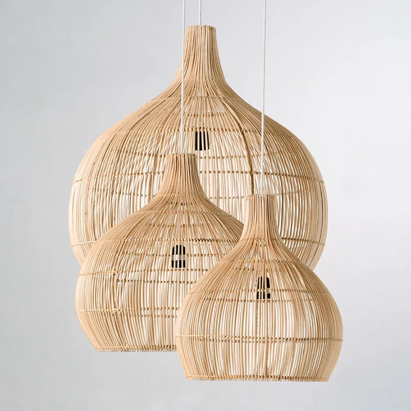 suspension en osier japonais tissée à la main pour décoration intérieure