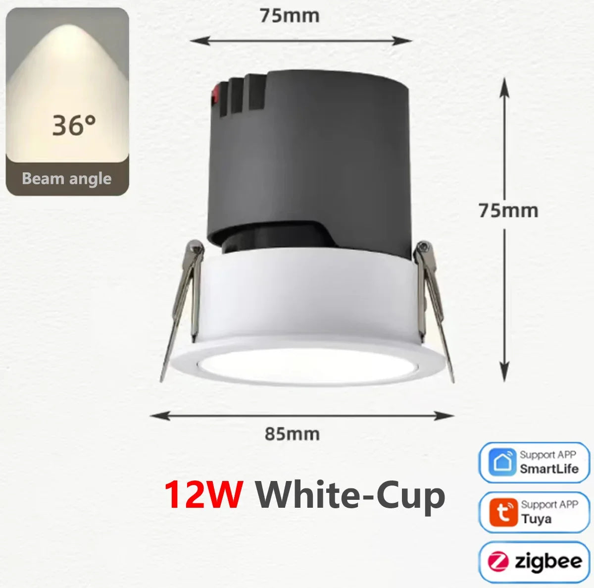 spot led cob zigbee intensité variable en aluminium
