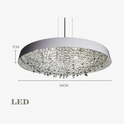 lustre moderne minimaliste en cristal pour éclairage intérieur