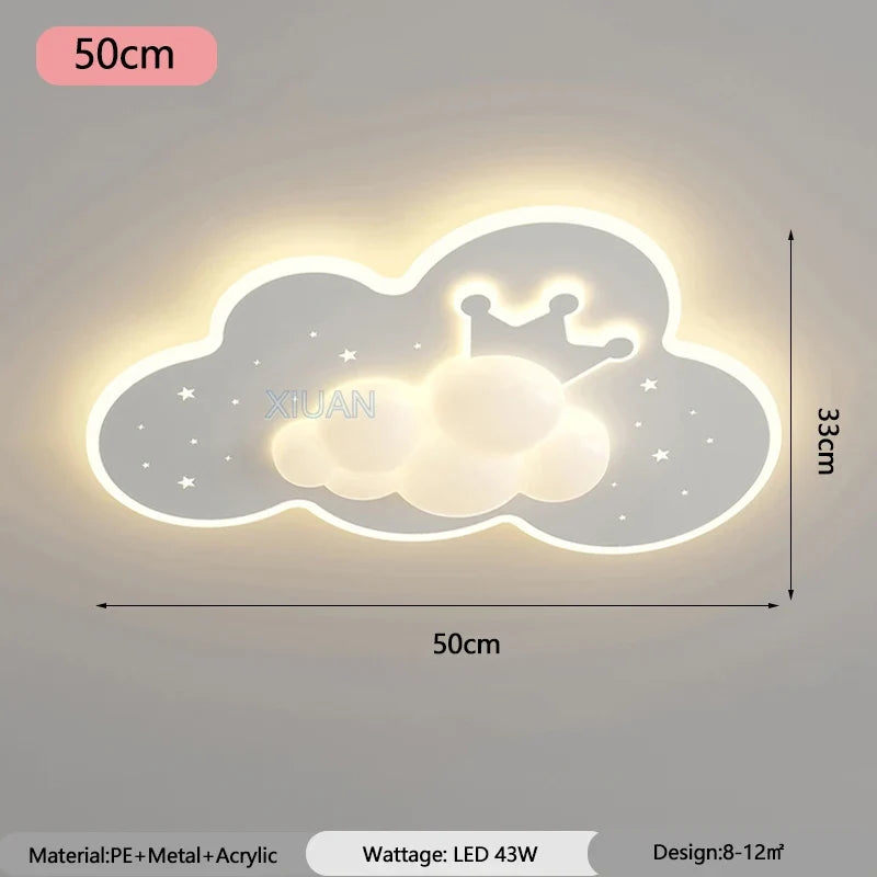 plafonnier nuage romantique pour chambre d'enfant ou bébé