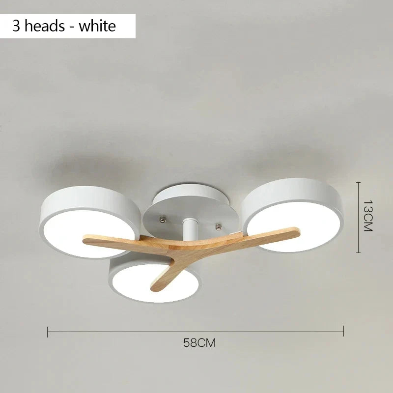 lustre moderne en bois pour décoration intérieure nordique lumineux