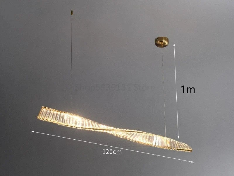 suspension en cristal moderne pour intérieur art déco minimaliste