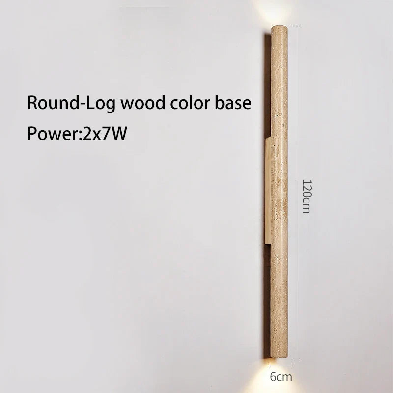 Applique murale longue Led en pierre