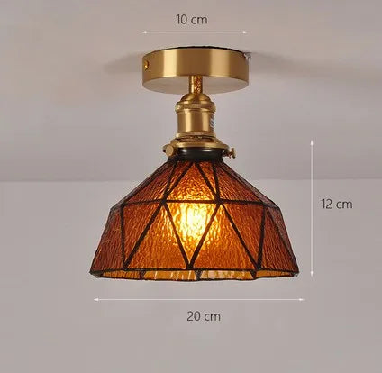 plafonnier moderne en verre pour intérieur et extérieur lumineux