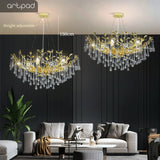 lustre en cristal vintage artpad design élégant pour intérieur moderne