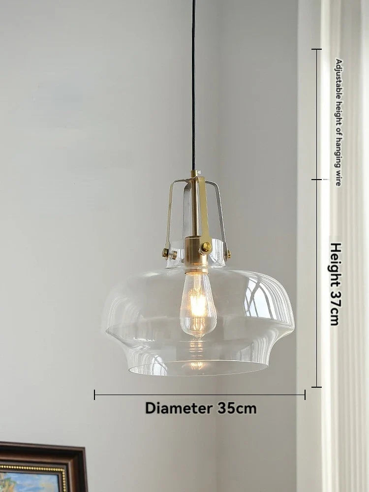 suspension en verre nordique leds décoration moderne