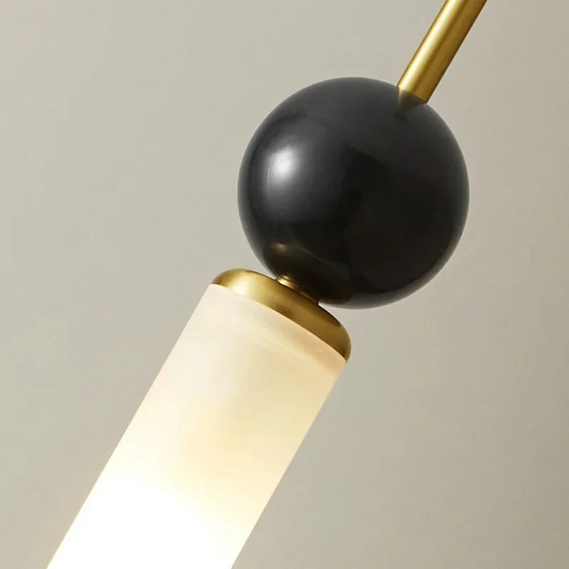 suspension en marbre et cuivre pour éclairage intérieur moderne