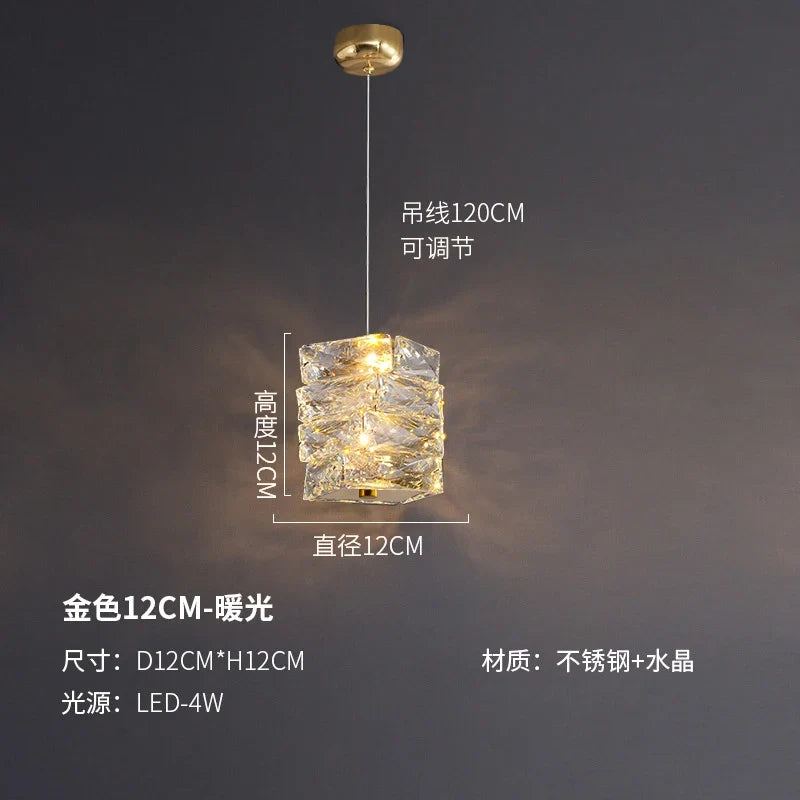 plafonnier moderne en cristal k9 pour décoration intérieure luxe