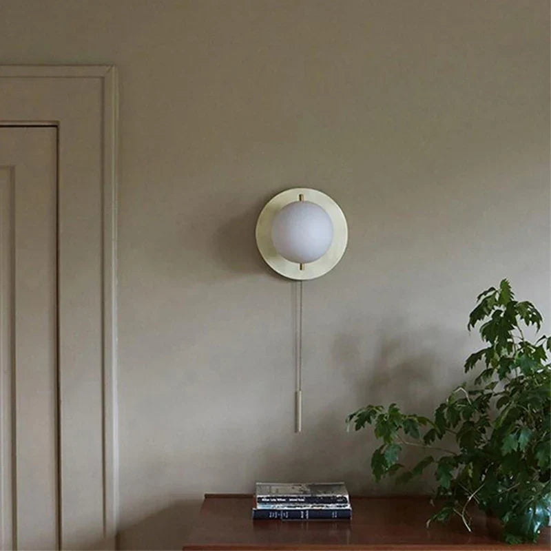 Light Luxury All Copper Wall Lamp, Post-modern Villa, Minimalist Living Room, Background Wall, Creative Bedroom, Bedside Lamp