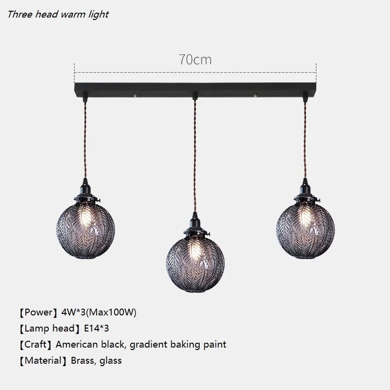 suspension en verre design moderne style loft nordique décoratif