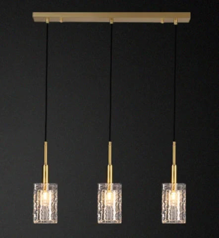 lustre en cristal doré design pour intérieur élégant et moderne