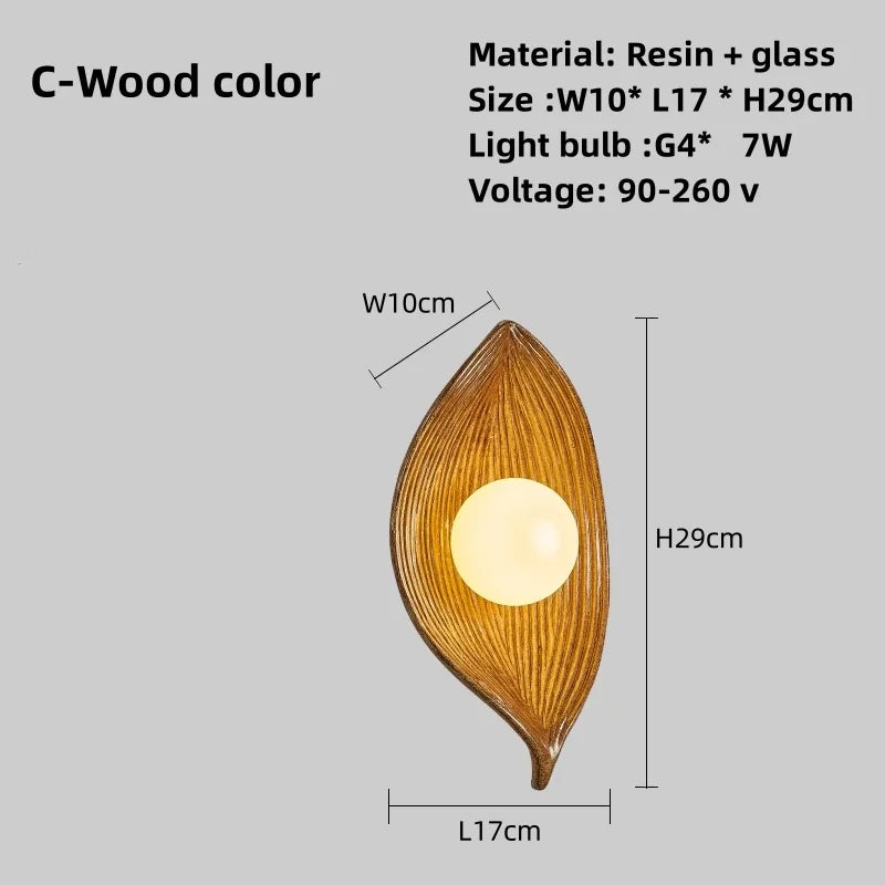 Wabi Sabi-Creative Boat LED Wall Light, Interior Resin Decorative Light, Designer, Hotel, Villa, Cafe, Aisle, G4