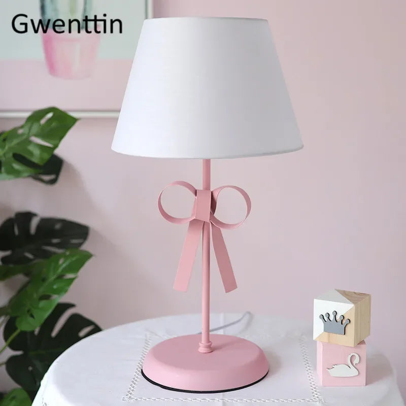 lampe de bureau moderne à nœud papillon pour chambre décorative