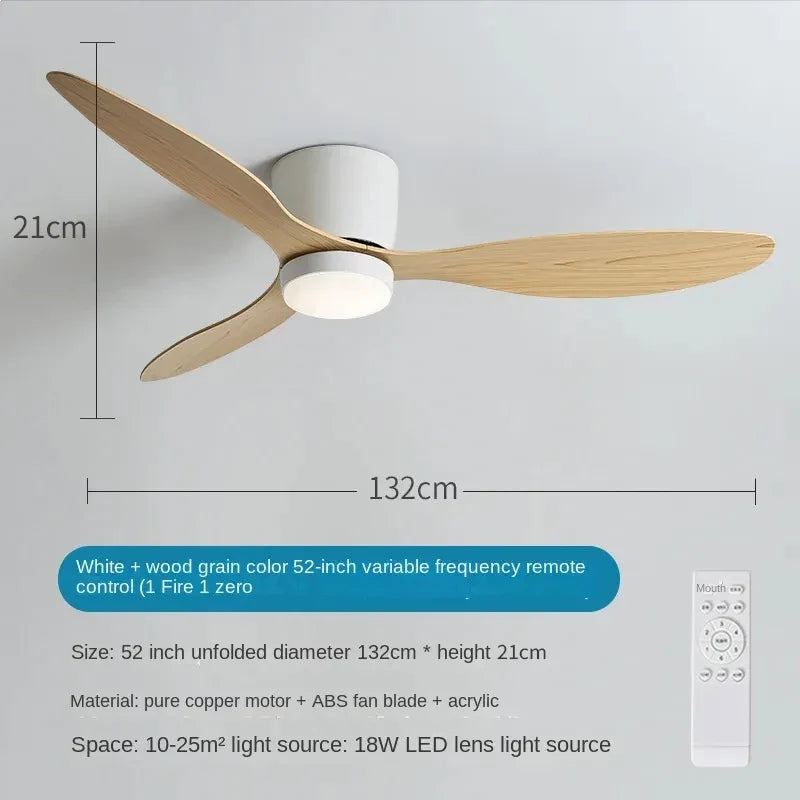 plafonnier ventilateur intelligent style nordique pour intérieur moderne