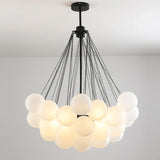Boules de verre blanches modernes suspension lumières pour salle à manger salon chambre cafés Hall décor à la maison lustres intérieur Lustre Luminaire