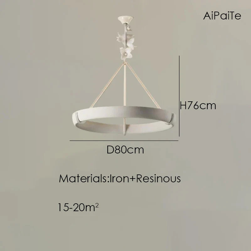 Aipaite Modern Faux Sculpture Round Chandelier is an indoor light fixture for living room, study and bedroom