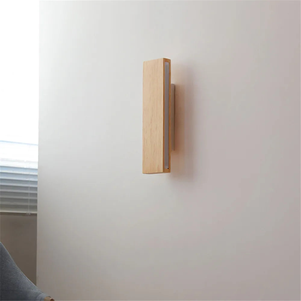 applique murale led moderne en bois décorative d'intérieur