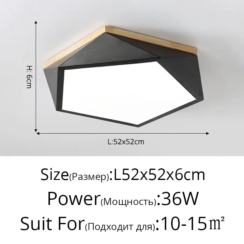 plafonniers led géométriques simples et modernes pour éclairage
