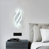 Applique murale spirale incurvée LED décorative