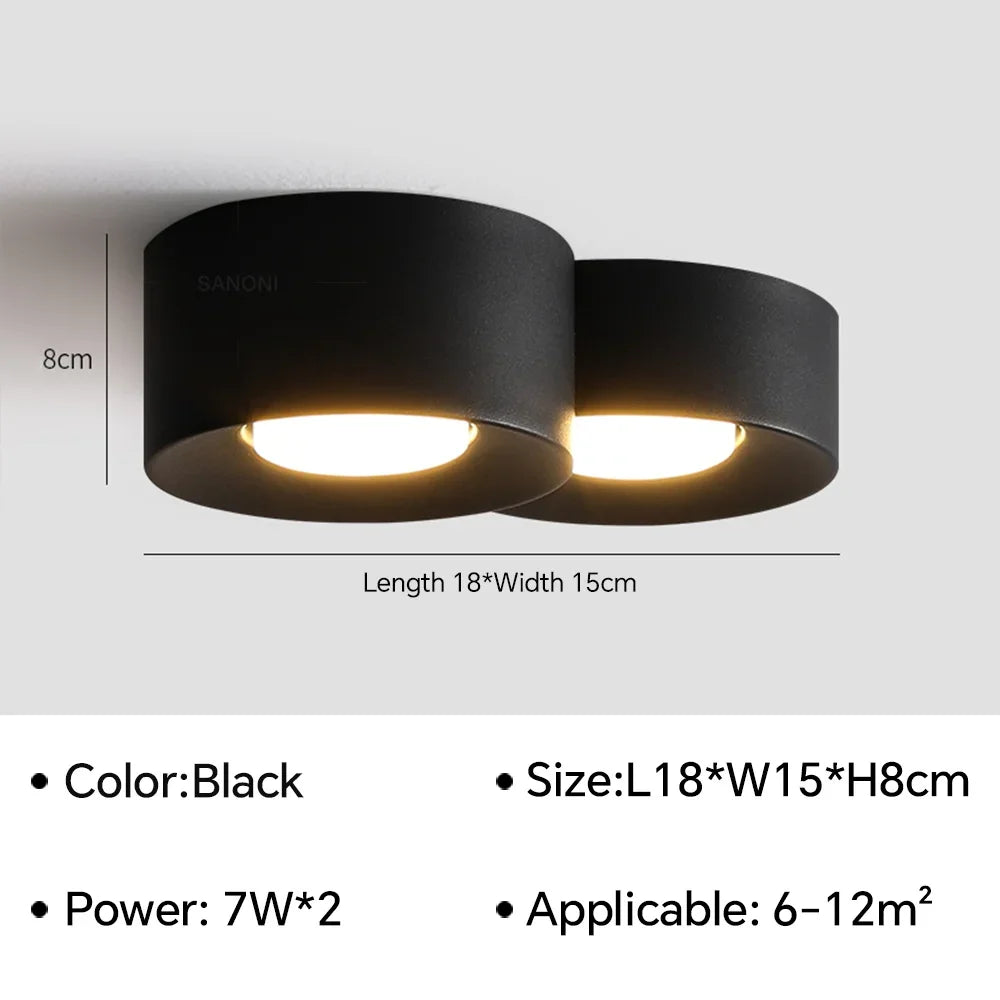lustre nordique led cylindre projecteur pour décoration intérieure