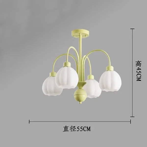 lustre abat-jour citrouille moderne 2023 en verre pour décoration maison