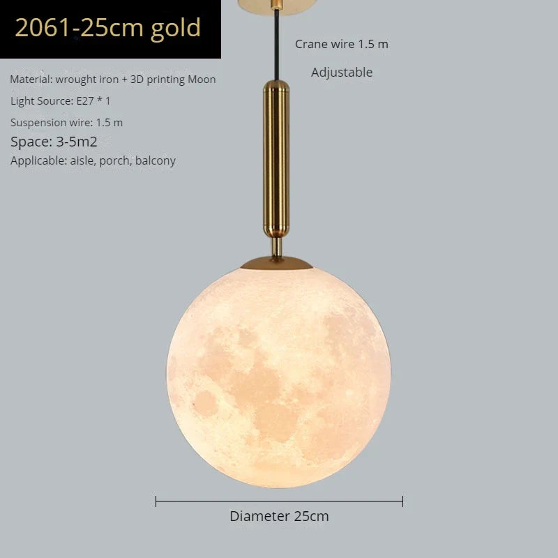 suspension design moderne en forme de lune
