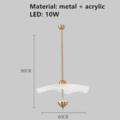 lustre créatif nordique en forme de lotus pour décoration intérieure