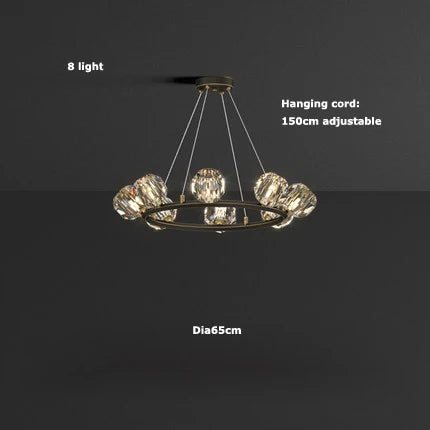 plafonnier art déco doré noir design en cristal