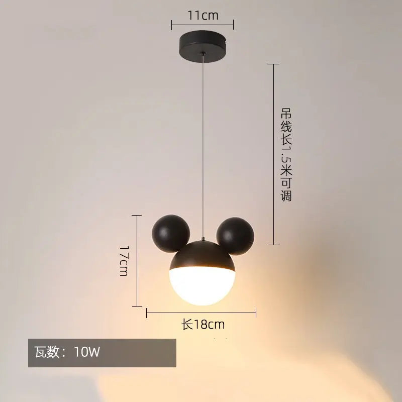 suspension mickey lampe moderne créative pour enfant