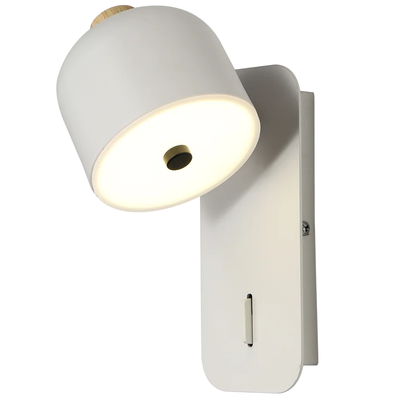 applique murale nordique rotative avec interrupteur pour décoration moderne
