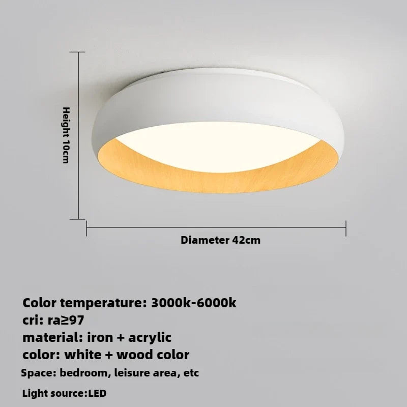 lampe minimaliste japonaise rétro circulaire éclairage doux design élégant
