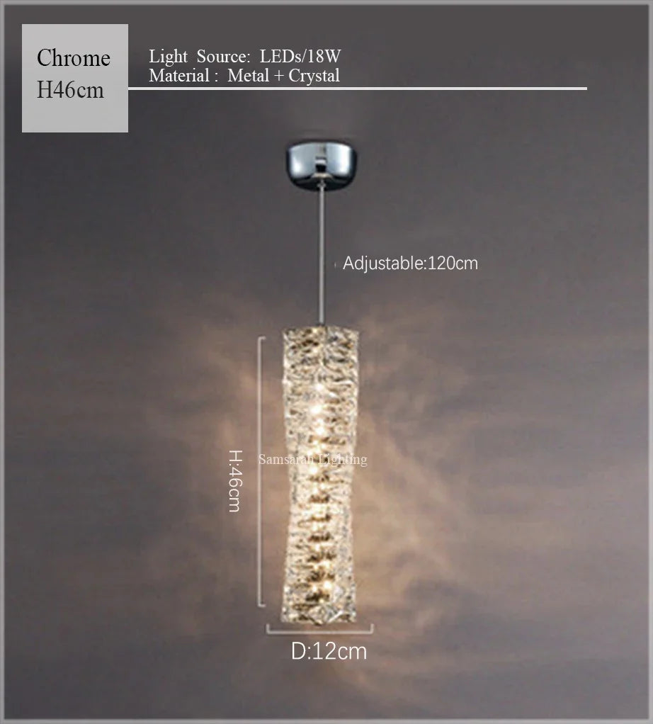 2024 Luxury K9 Crystals Chandelier Led Pendant Lights Steel Luxury Hanging Lamp Fixtures For Home decoration