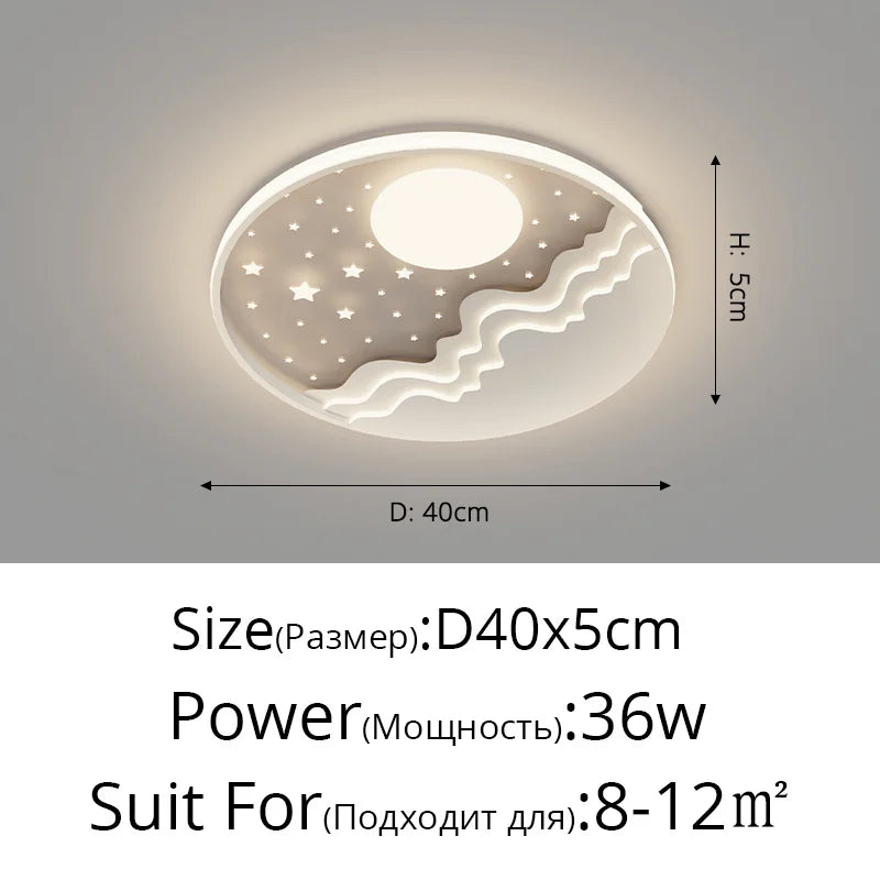 Modern Circular LED Chandelier Installed On The Ceiling, Interior Bedroom, Living Room Decorative Light, Creative Lighting