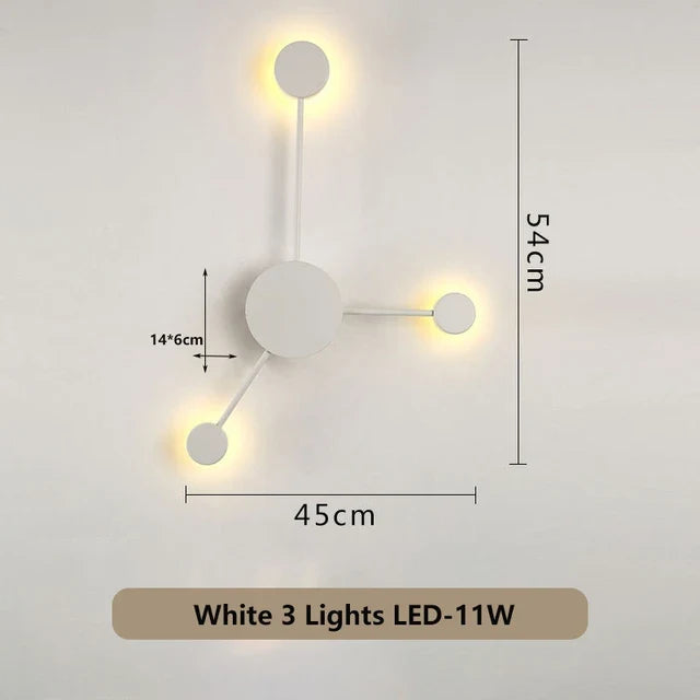 Modern Nordic Black Wall Lamp  AC110V AC220V Bedroom Bedside Wall Sconce Light Art Decoration Fixtures Living Room Wall Lights
