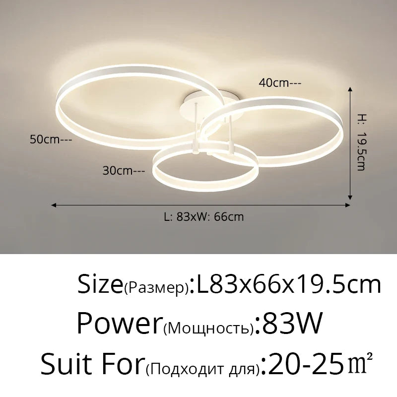 lustre led en acrylique avec lumières haut et bas