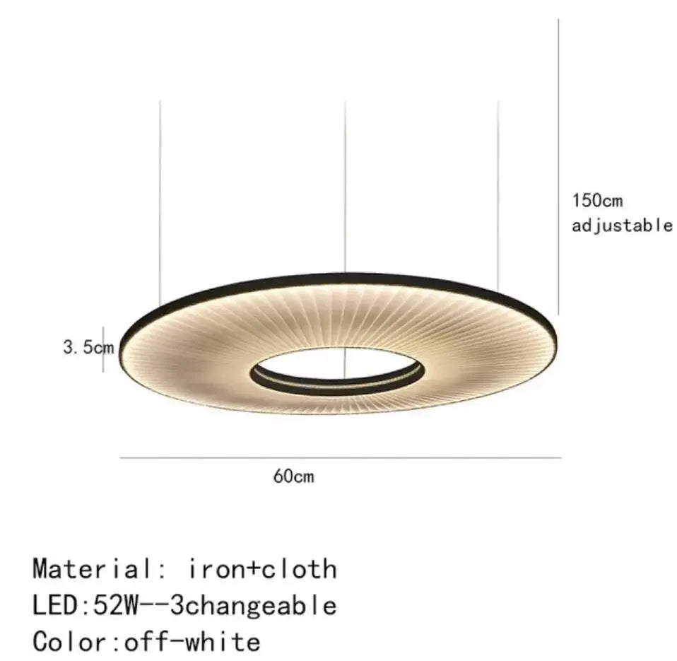 suspension moderne en tissu design pour intérieur élégant