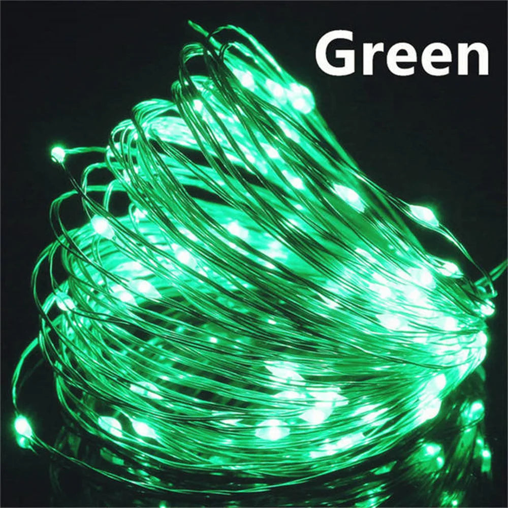 guirlande lumineuse led usb en cuivre argent pour décorations de fête