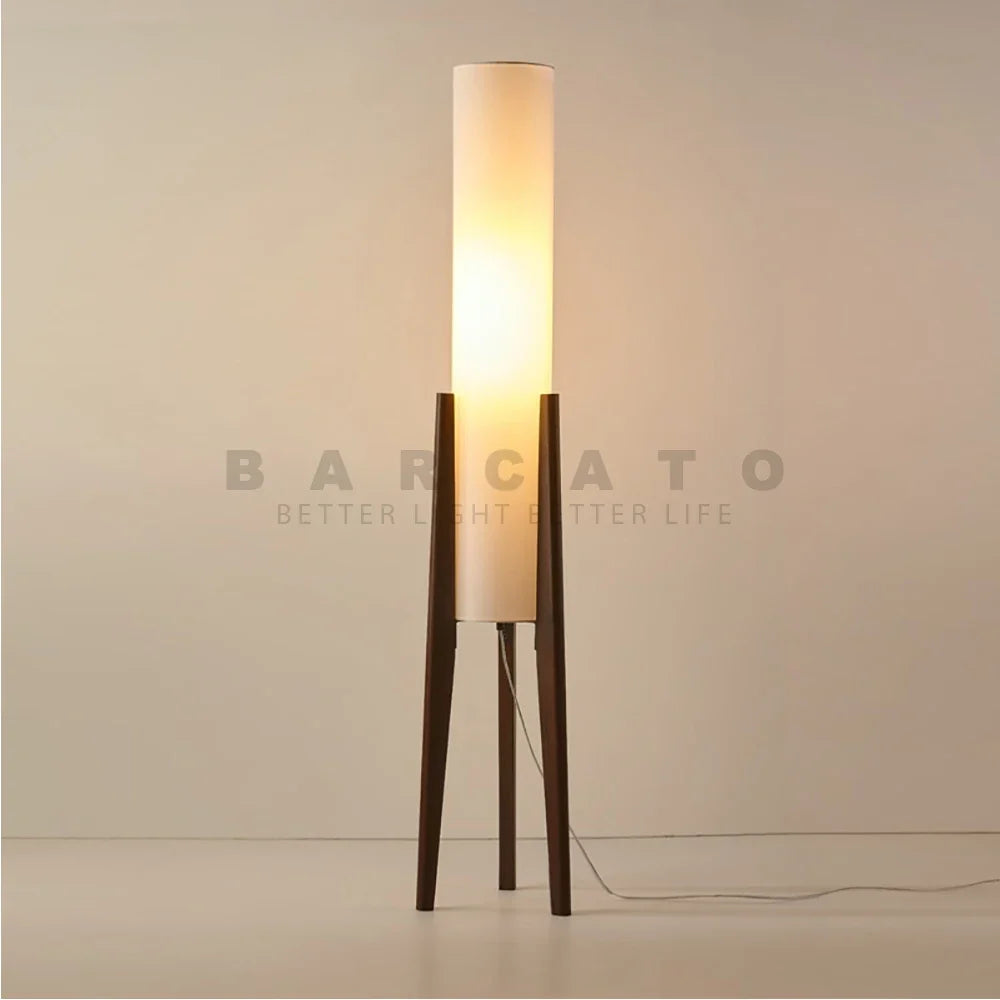 lampadaire japonais rétro bois massif wabi-sabi