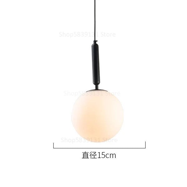 boule de verre moderne suspension lumières led éclairage intérieur décoratif