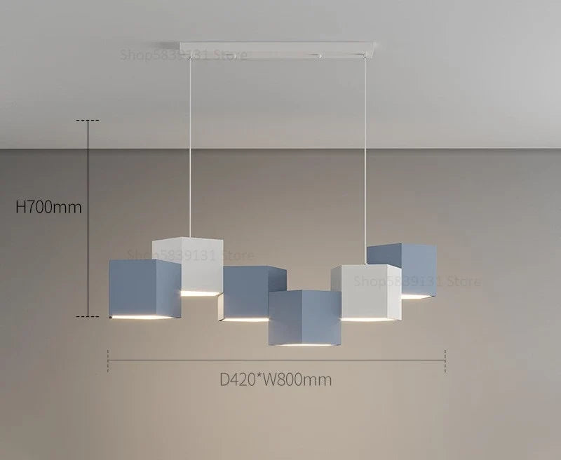 lustre moderne simple style nordique créatif prisme hexagonal éclairage intérieur